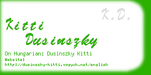 kitti dusinszky business card